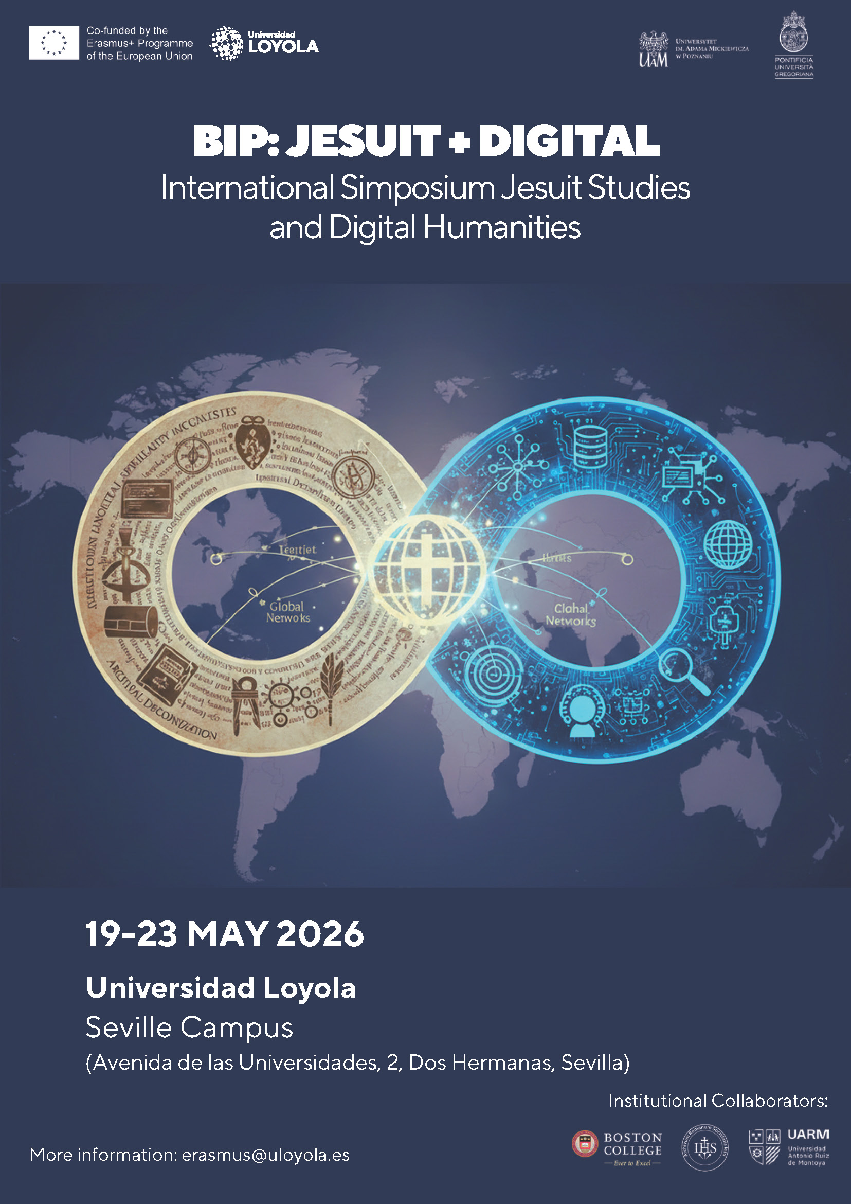 Flyer of BIP: Jesuit + Digital International Symposium (19-23 May 2026)