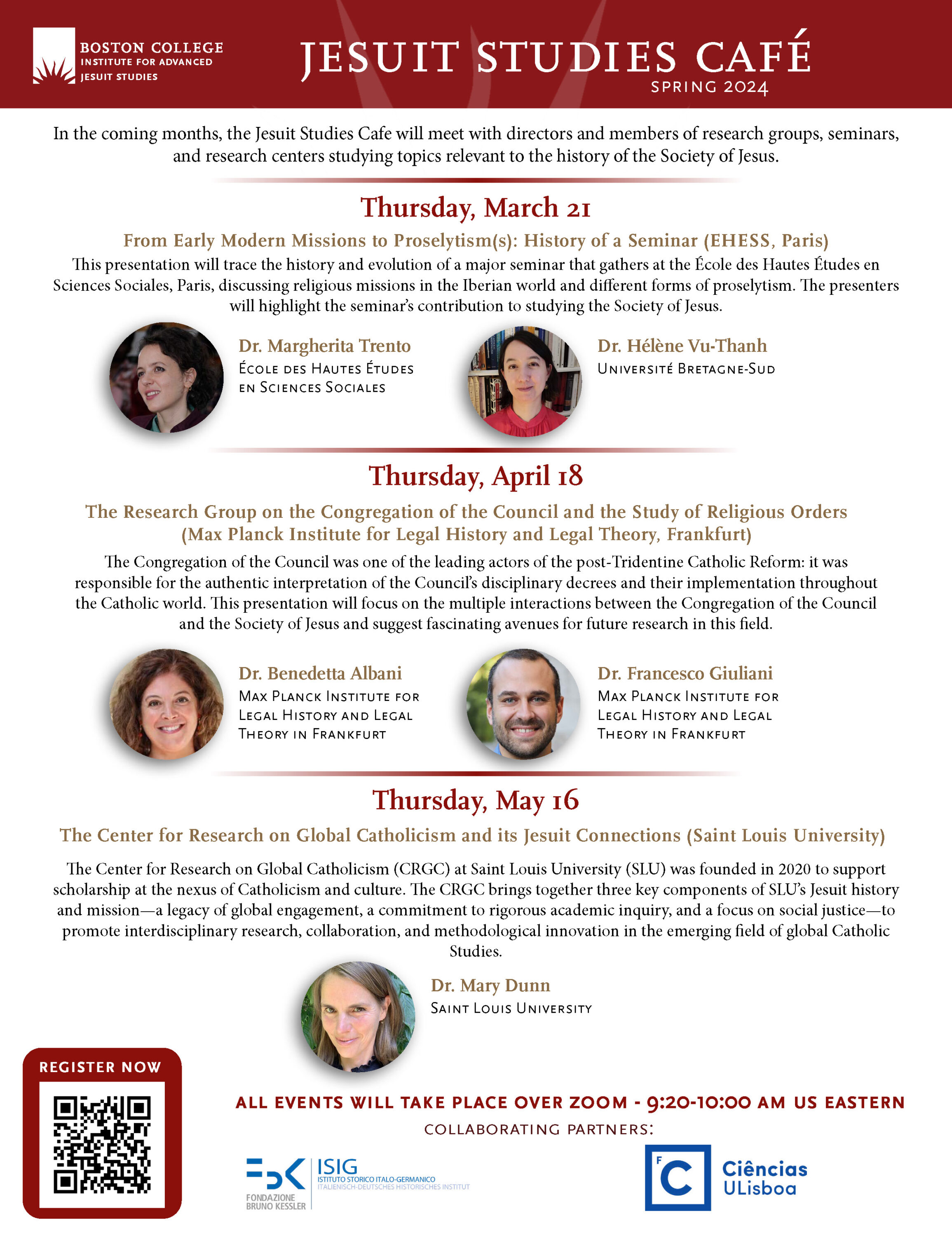 Jesuit Studies Cafè Flyer Spring 2024
