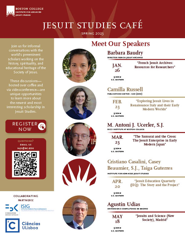 Jesuit Studies Cafè Flyer Spring 2023