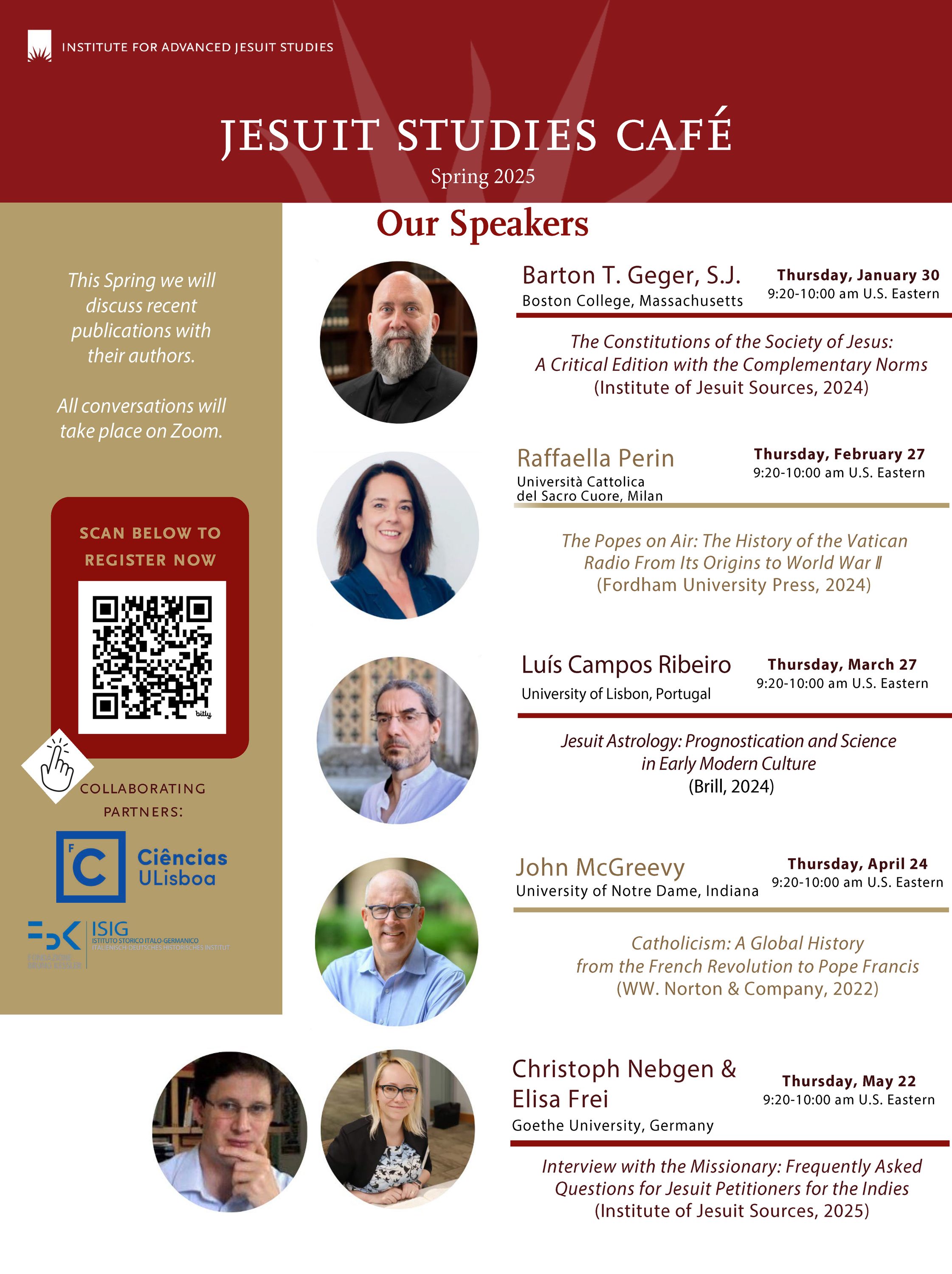 Jesuit Studies Cafè Flyer Spring 2025